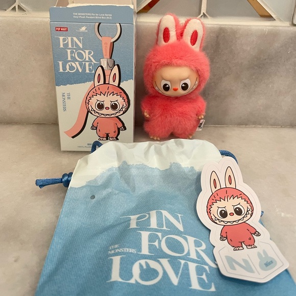 POP MART Other - Authentic Pop Mart The Monsters Labubu Pin for Love plush pendant letter N